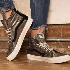 VANs SK8-Hi Slim Metallic Zip Hi-Tops
